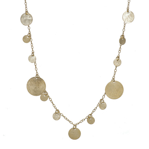 Uptown Strut Marcia Moran Coin Necklace Short in Gold