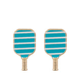 Uptown Strut Pickleball Paddle Earrings in Blue