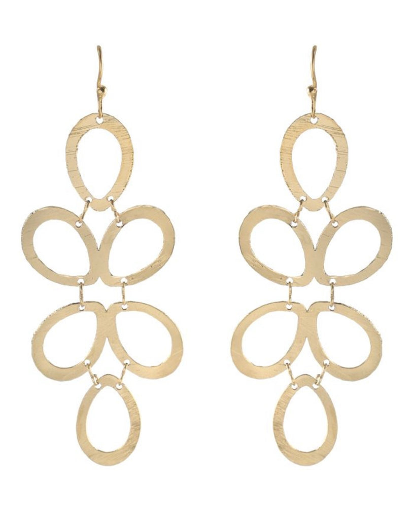 Uptown Strut Marcia Moran Ginger Gold Drop Earrings