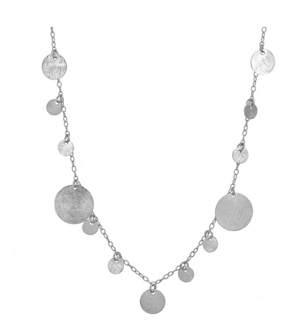 Uptown Strut Marcia Moran Short Coin Necklace in Rhodium