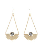 Uptown Strut® Marcia Moran Druzy Eye Gold Drip Earrings