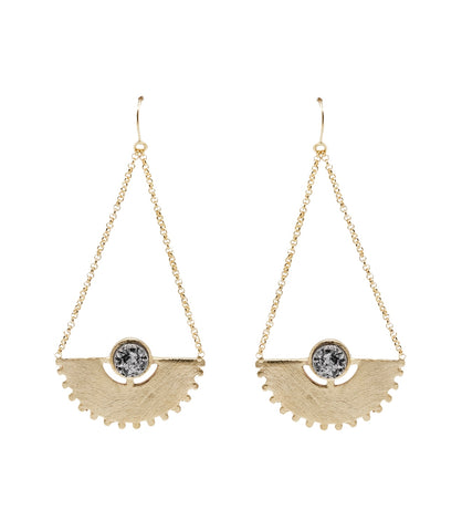 Uptown Strut® Marcia Moran Druzy Eye Gold Drip Earrings