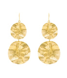 Uptown Strut Marcia Moran Hammered Circle Drop Earrings