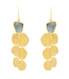 Labradorite Gold Chandelier Earrings
