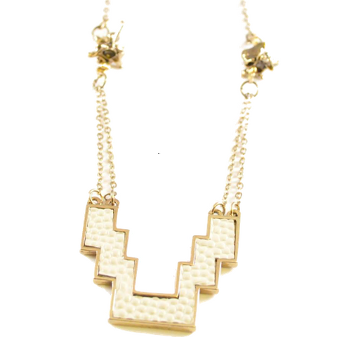 Petite Mayan Snake Necklace in Cream